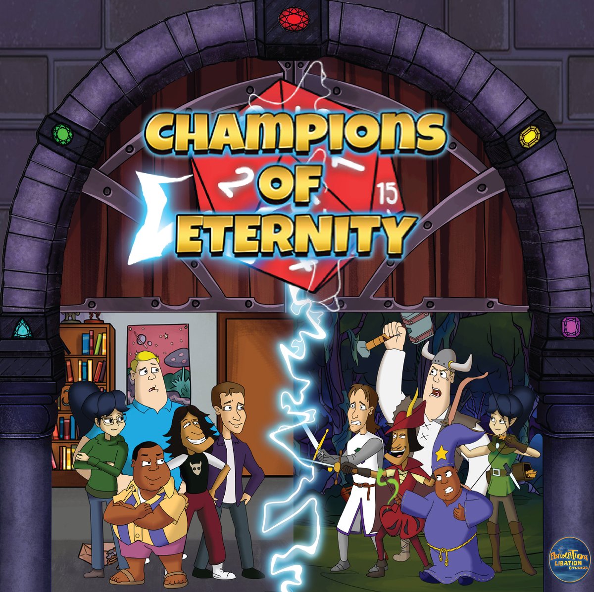 Champions of Eternity's poster🎲
Who are these characters? For more info go to championsofeternity.com

#animatedseries #animationlibationstudios #championsofeternity
#dnddice #dungeonsanddragonsart #fantasyseries #knight #lighteningdice
#magicthegathering #wizard #archery