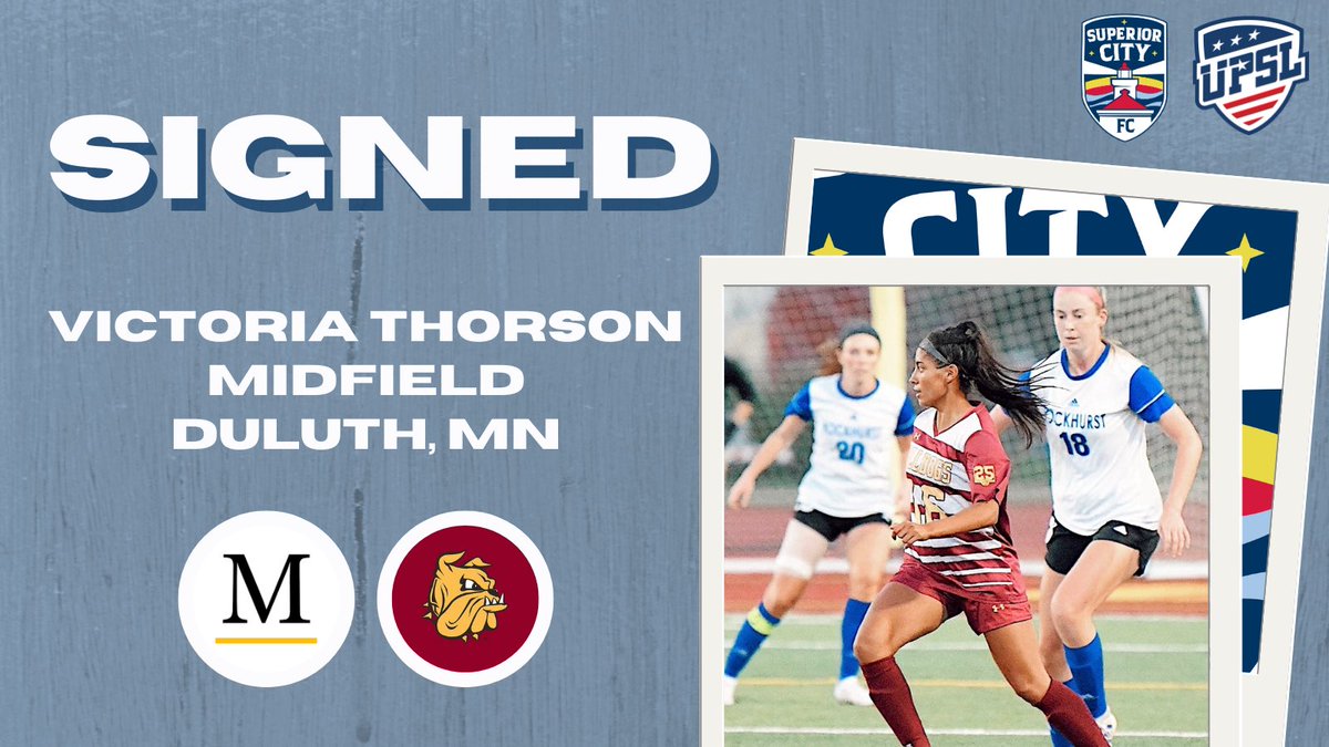 SCFCWomen's tweet photo. We’ve added Victoria Thorson to the squad! ⚓️
Victoria played in all 18 games for @UMDSoccer this past fall and was an All-State selection in her time at Duluth Marshall! 👏
#SCFC23 #UPSLsoccer https://t.co/0QoATQC9rl