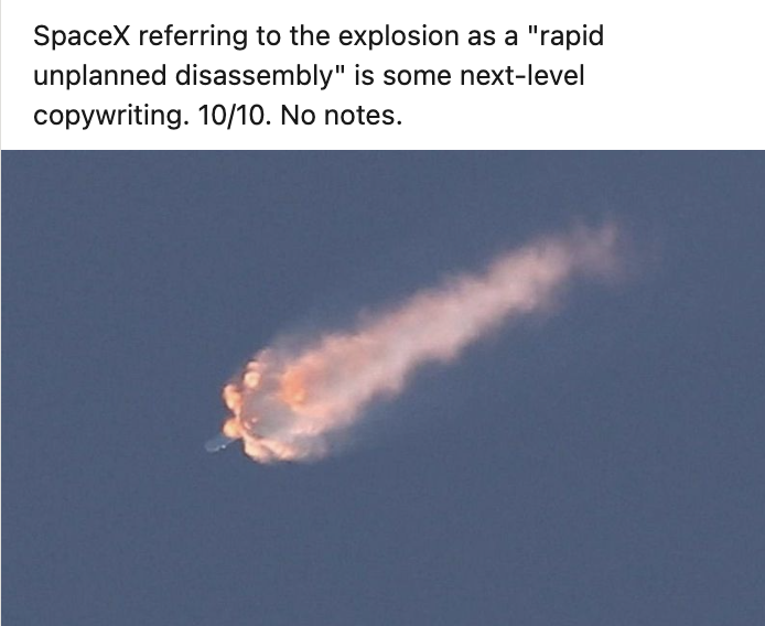 patrickmhorton's tweet photo. One of the better things I've seen about the SpaceX explosion - and from LinkedIn of all places. https://t.co/fdTNbfWfkW