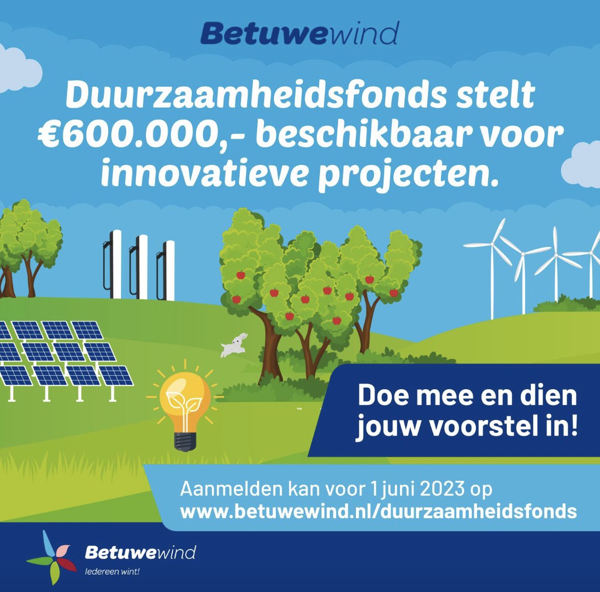 joostreus's tweet photo. Welke duurzame en innovatieve projecten in de regio rivierenland (in brede zin) melden zich aan voor financiële ondersteuning? Zie https://t.co/nHibL97n8U https://t.co/AA68YXjvoV