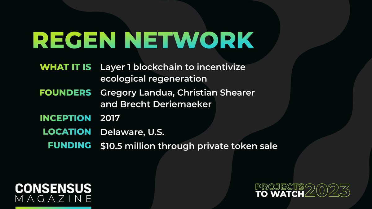 CoinDesk's tweet photo. “Ecological assets have to become an incredibly important asset class in this century because if they don't, we're all doomed,” @regen_network co-founder @RegenChristian tells @egreechee for CoinDesk's #ProjectsToWatch2023: https://t.co/f87dDB0J1a https://t.co/awMxgIyGis