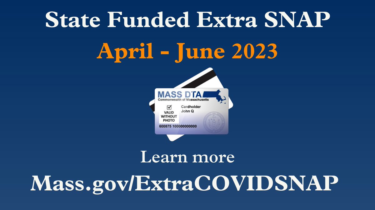 SEMAPonline's tweet photo. Due to federal action, extra COVID SNAP benefits ended on March 2nd, 2023. Massachusetts is providing extra SNAP funds in April, May, and June - at least $38/month! Visit https://t.co/NnDnvU9ZoI to learn more about these benefits, and how to get the most out of your SNAP funds https://t.co/mbyRSUjeGw