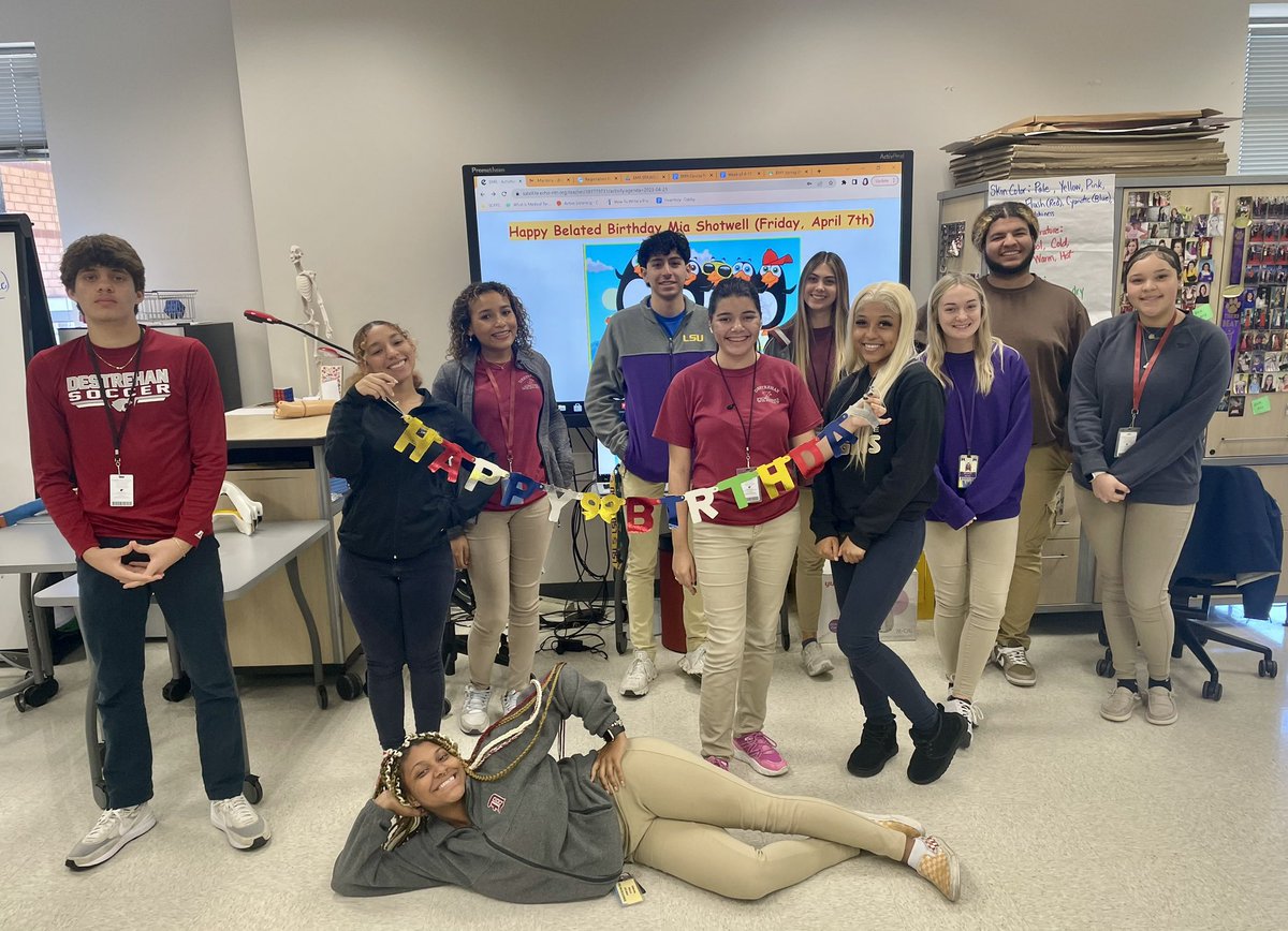 Happy birthday to our Emergency Medical Responder Team Member Mia! 🎂🎉 🥳Wishing you a day full of laughter &amp; happiness ☀️&amp; a year that brings you much success! #EVERYSTUDENTEVERYMOMENT <a href="/satellitecenter/">Satellite Center</a> <a href="/SCPPS/">SCPPS</a> <a href="/HCESatCenter/">HBS-PLTW: Human Body Systems</a> <a href="/DHSWildcats/">Destrehan High</a>