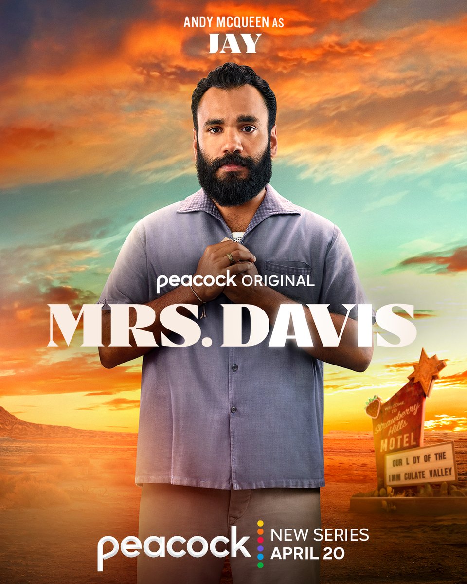 buchwaldtalent's tweet photo. This is your quest, should you choose to accept it. The first four episodes of #MrsDavisPeacock starring Andy McQueen are now streaming on @Peacock #Buchwald #BuchwaldTalent #NowStreaming #PeacockTV https://t.co/rUXNpHguJj
