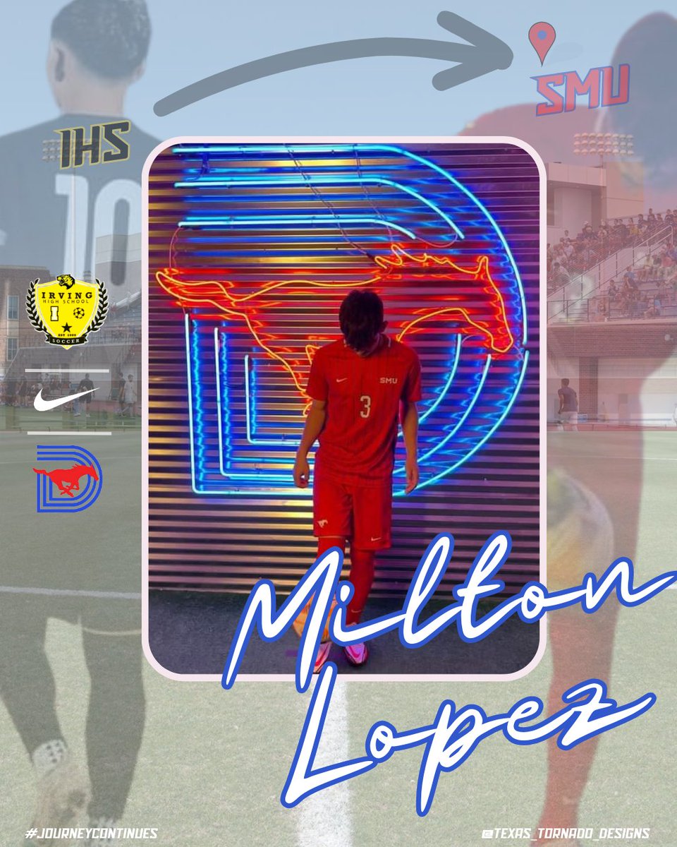 The Journey Continues! Congrats to our #10 Milton Lopez on continuing his soccer career. Good Luck to you! 👏🏼

#Ponyup #JourneyContinues #TigerSoccer #SMUSoccer