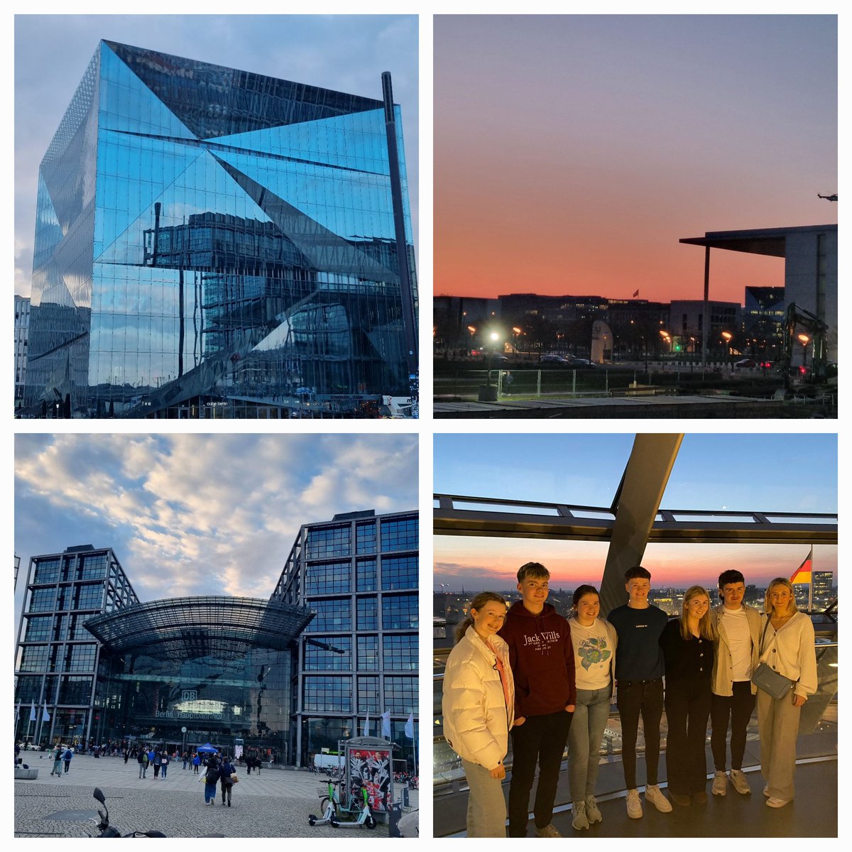 GerLyons6's tweet photo. @EUErasmusPlus Day 4 - a brief stop en route to #Berlin at the Marieborn Checkpoint Memorial to Divided Germany.This was followed by a walk through Berlin, a visit to 🇩🇪Parliament buildings at the Bundestag with stunning views before finishing our evening at the Brandenburg Gate! https://t.co/0cfZSEjEmi