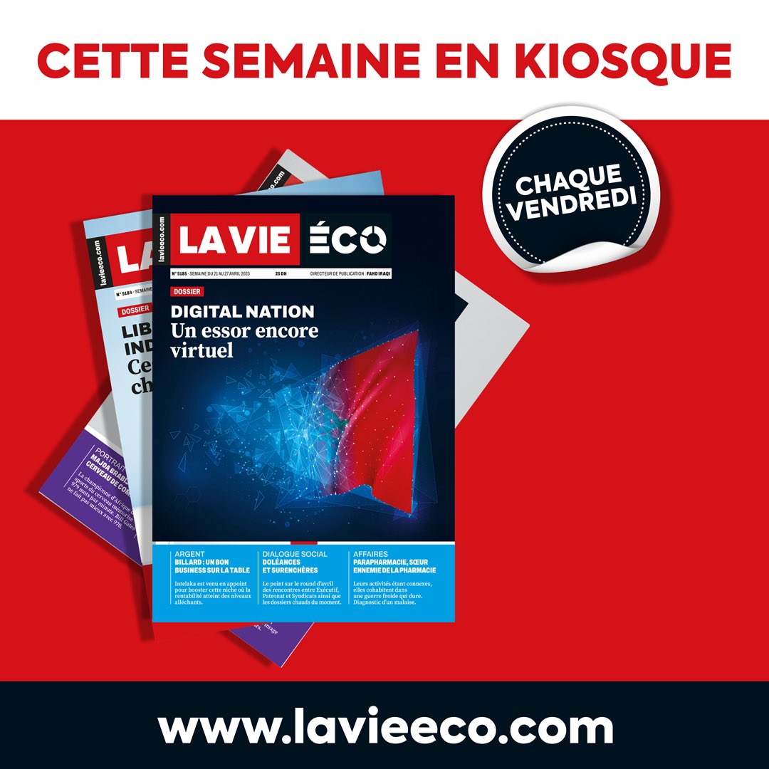 🗞️📲 | Notre nouveau numéro est en kiosque, et en ligne ! 

Vous pouvez dès maintenant l’acheter en version digital sur notre site ici ⬇️

lavieeco.com/la-vie-eco-du-…

Ou chez votre marchand de journaux ✨