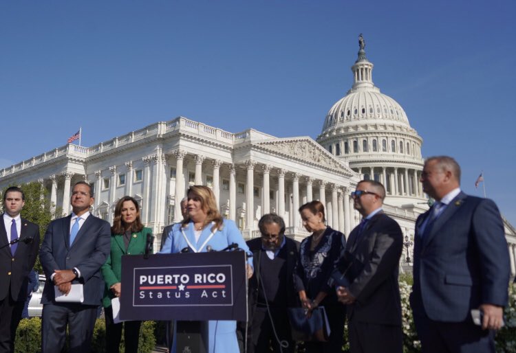 PRStatehoodNet's tweet image. BREAKING NEWS! Today Congress reintroduced the bipartisan #PuertoRicoStatusAct! This continues the momentum from last Congress to #StopTheColony and #LetPuertoRicoDecide! Watch the press conference here👇
fb.me/e/17nPQfwNG
