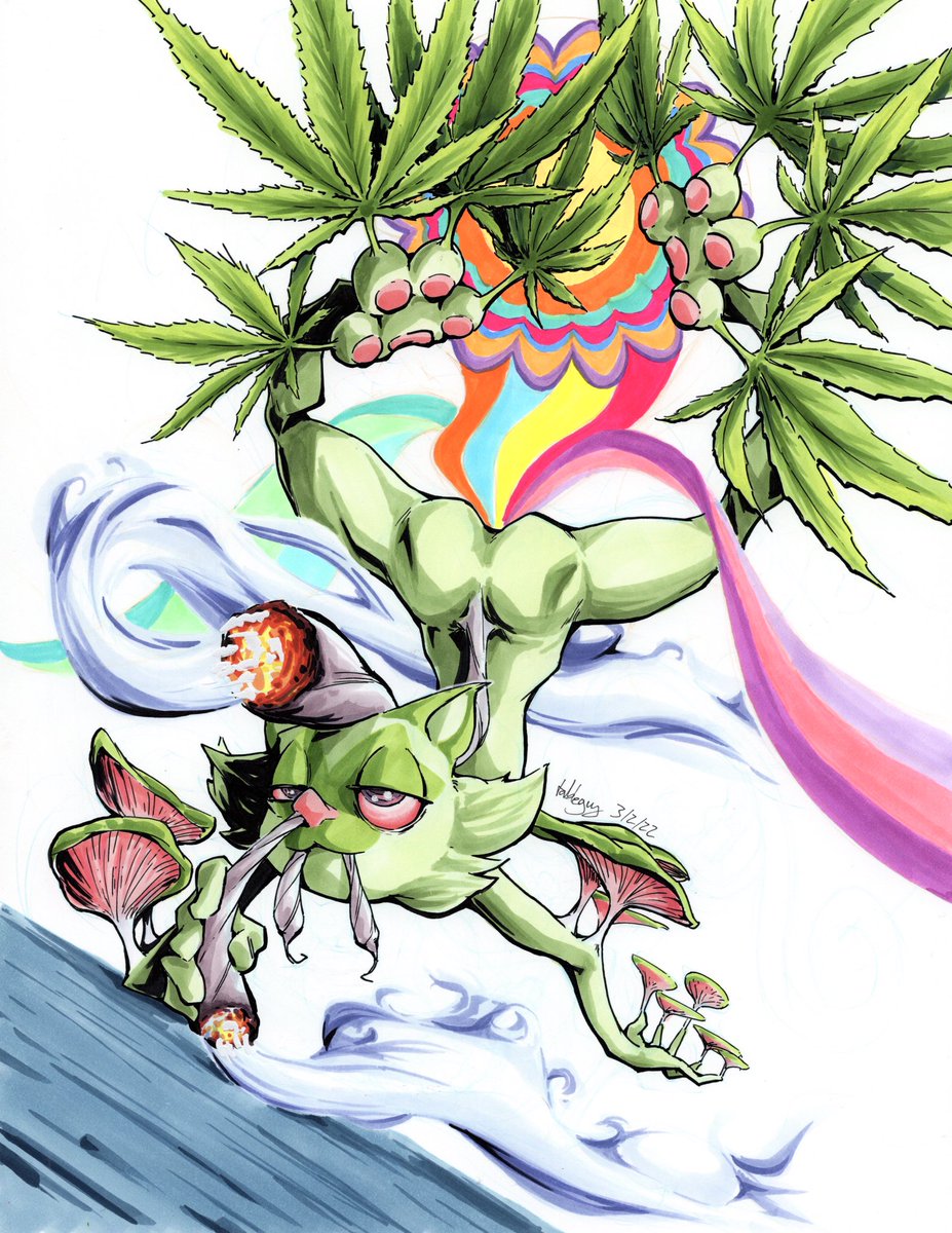 The weed cat pokemon wishes you a happy #420day