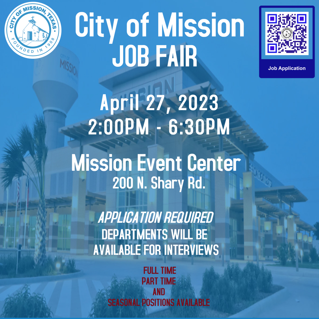 City of Mission, TX on Twitter "Attention job seekers! The City of