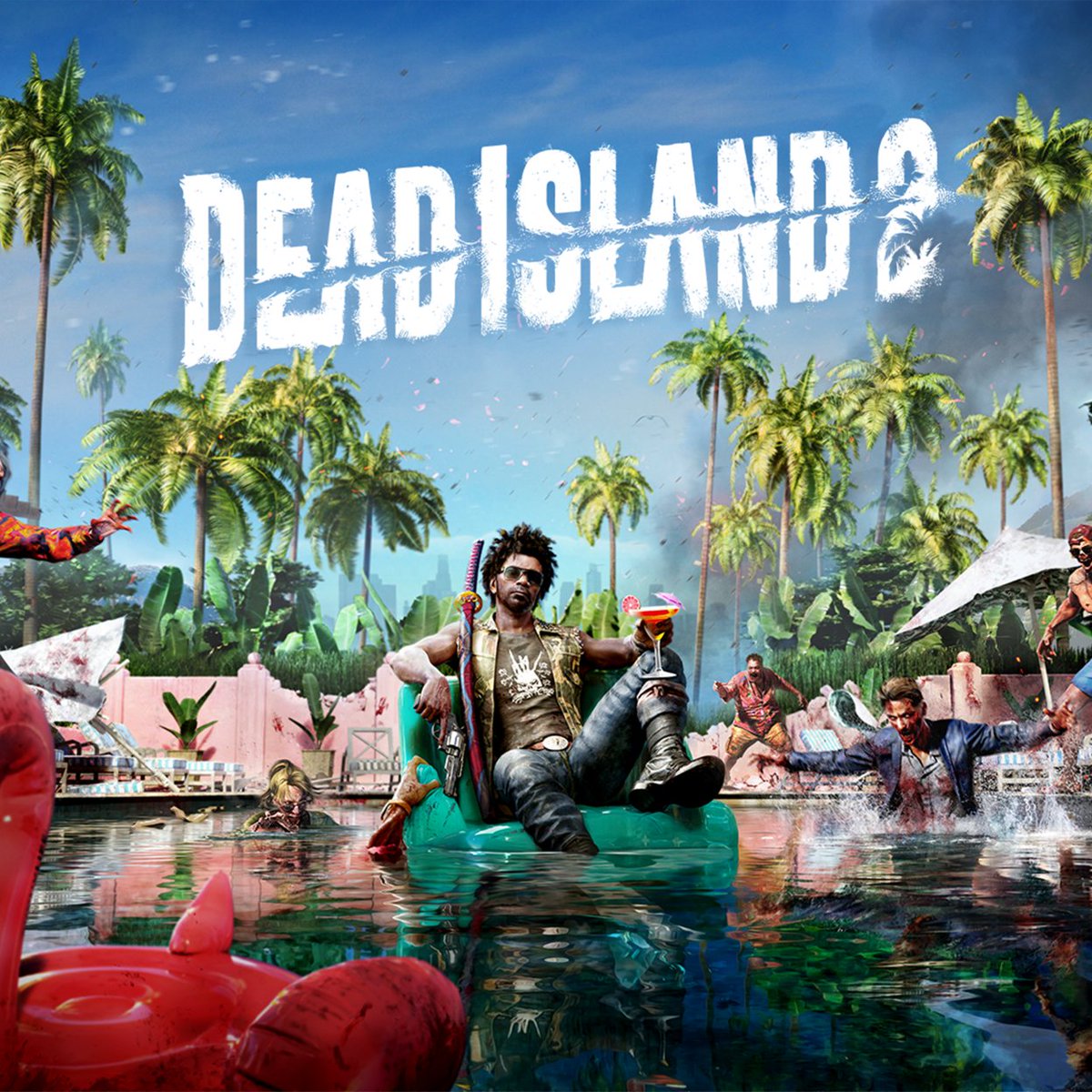 XBOX's tweet photo. Ah, LA… palm trees, beach breeze, zombies — just another day in paradise.