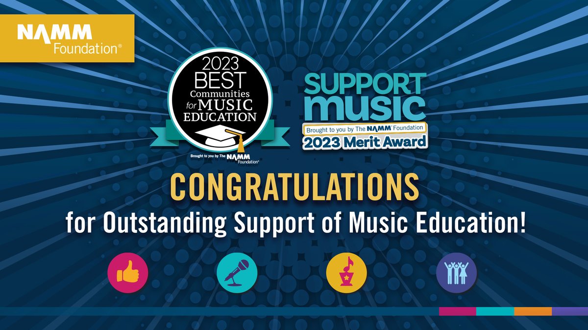NAMMFoundation's tweet photo. This year Best Communities for Music Education recognizes 830 school districts &amp; 78 schools across 43 states for outstanding efforts &amp; support for music education! See if YOUR school or district is listed! https://t.co/IbQeARIxxN #bestcommunitiesformusiceducation https://t.co/9CHjs6AuBg