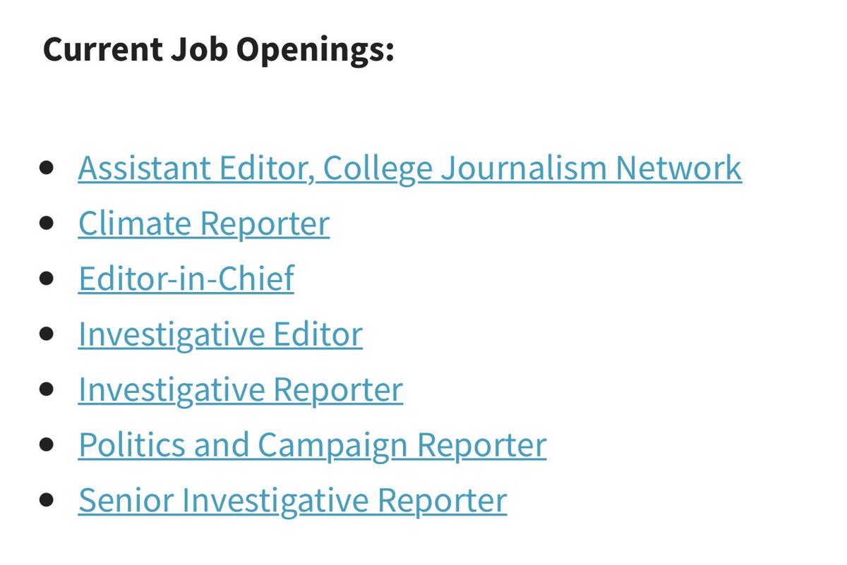 nigelduara's tweet photo. If you’ve been affected by today’s layoffs, or if you’re just looking around, here are some pretty enticing jobs (with salaries listed) at the biggest nonprofit newsroom in the nation’s most populous state: https://t.co/XdlLZPYOxs https://t.co/V31M54TVvz