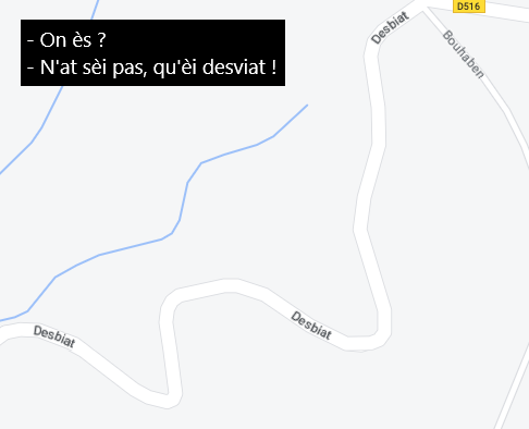 Pròche Esco, Haut-Biarn, qu'an desviat i que bohan vent...
#gascon #memesengascon #toponymeme