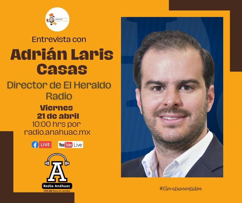 Estamos en Comunicación por @RadioAnahuacAM @AdrianLarisC 🎤🎧