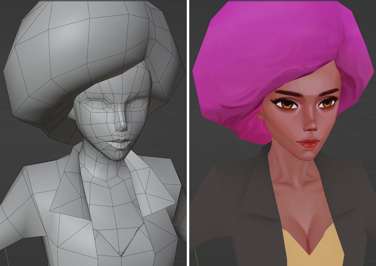 Work in progress on turning our character into a 3d low poly with handpainted textures.

#screenshotthursday #indiegame #MobileGame #mobilegaming #IndieGameDev  #mobilegames #indiedev #indiegames #IndieWorld #gamedev #games #indieauthor