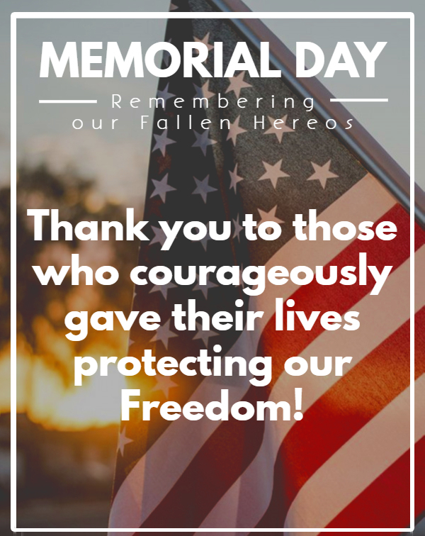 Happy Memorial Day!