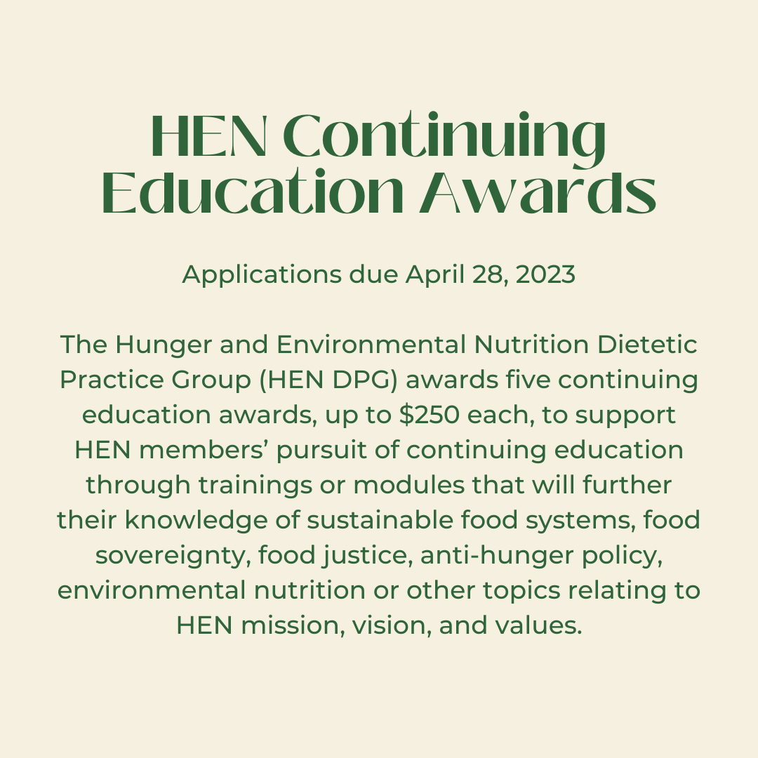 HENDPG's tweet photo. HEN has multiple awards to support our members in continuing education, professional participation, and community initiatives! There are opportunities for student members, and new mini-grants to support a wide variety of HEN-aligned work. Check out these exciting opportunities! https://t.co/HYCyBOMAPm