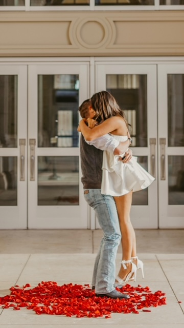 KCBD11's tweet photo. What a sweet moment🥺 

Bryce Smith planned a surprise proposal for his girlfriend of three years. Zeni Castillo was out taking her senior pictures on campus when he popped the question 💍 Tune in tomorrow morning for the full story! https://t.co/FSOtSzIkcB https://t.co/vIkNM5bn4U