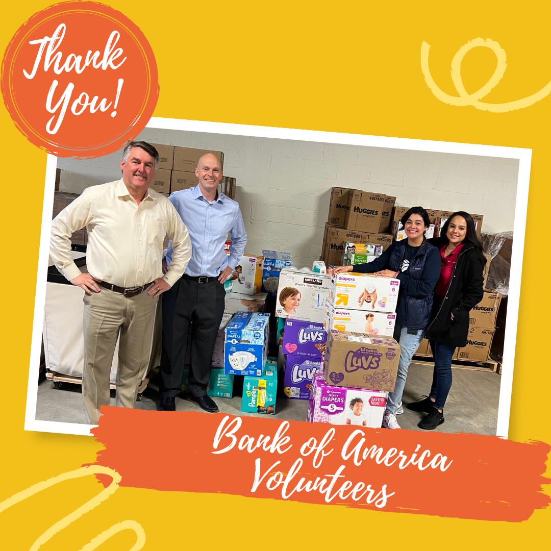 JLRiverside's tweet photo. The generous volunteers from Bank of America hosted a diaper drive and donated 5,554 diapers!! We are so grateful for your help keeping babies healthy in our community! Thank you so much! #enddiaperneed #iediaperbank #diaperneed #diaperbank #riversidecommunity https://t.co/0kRELRXv75