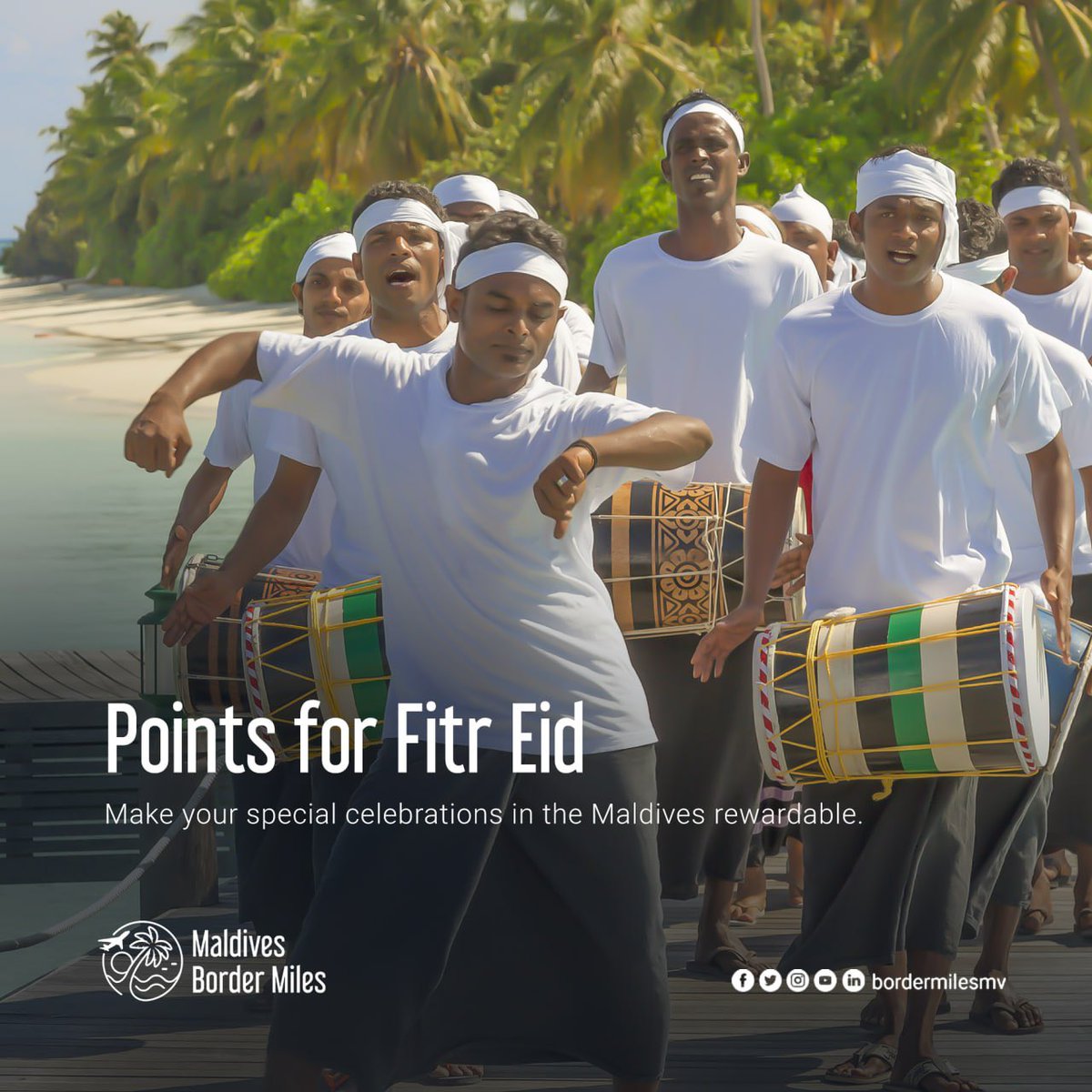 BorderMilesMv's tweet photo. On the special occasion of Eid al-Fitr (April 21–23, 2023), spend your holiday at a registered facility and earn extra 10 points!✨
#BorderMiles #BorderMilesMV #WorldsLeadingDestination #VisitMaldives #SunnySideofLife #Maldives https://t.co/3m73LZ1GJH