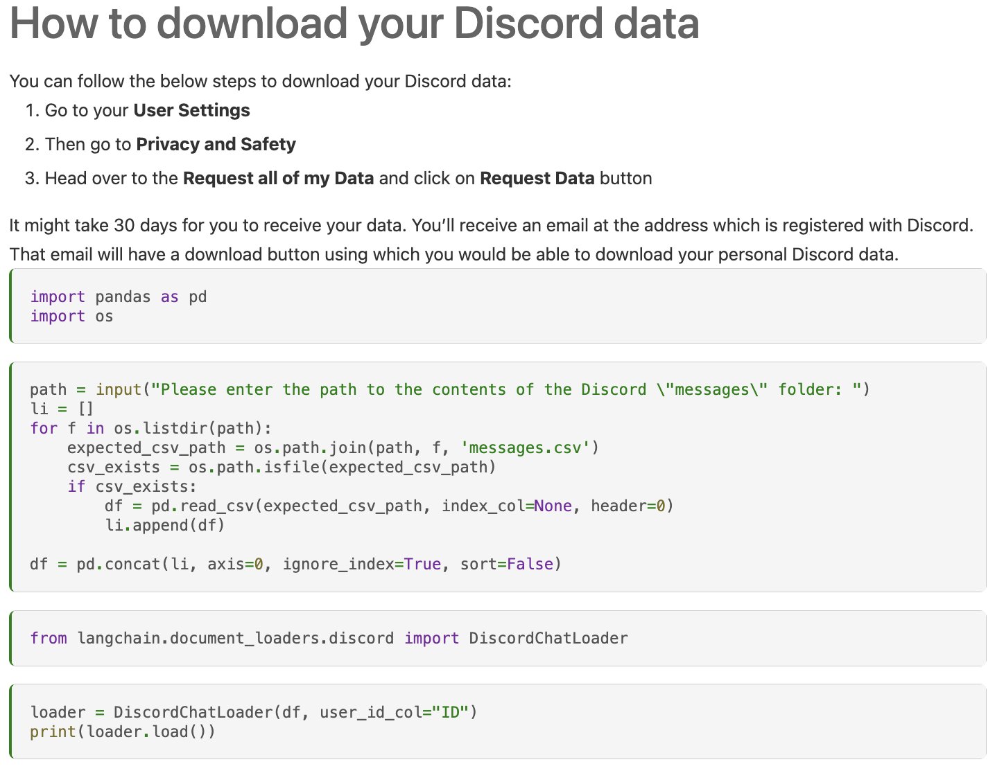 Your Discord Data Package – Discord