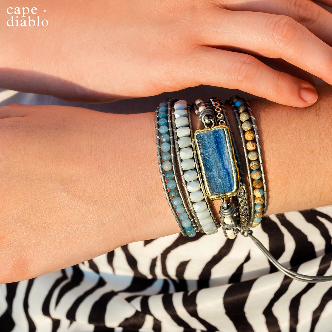 capediablo's tweet photo. Wear this stunning Healing Topaz Wrap Bracelet to embrace peacefulness, calm your emotions, and immerse yourself into a meditative and confident state of mind. 💙 

shop yours here > https://t.co/LCFzgKuEMH

#naturalstones #capediablo #handmadejewelry https://t.co/IU2JlJKw4j