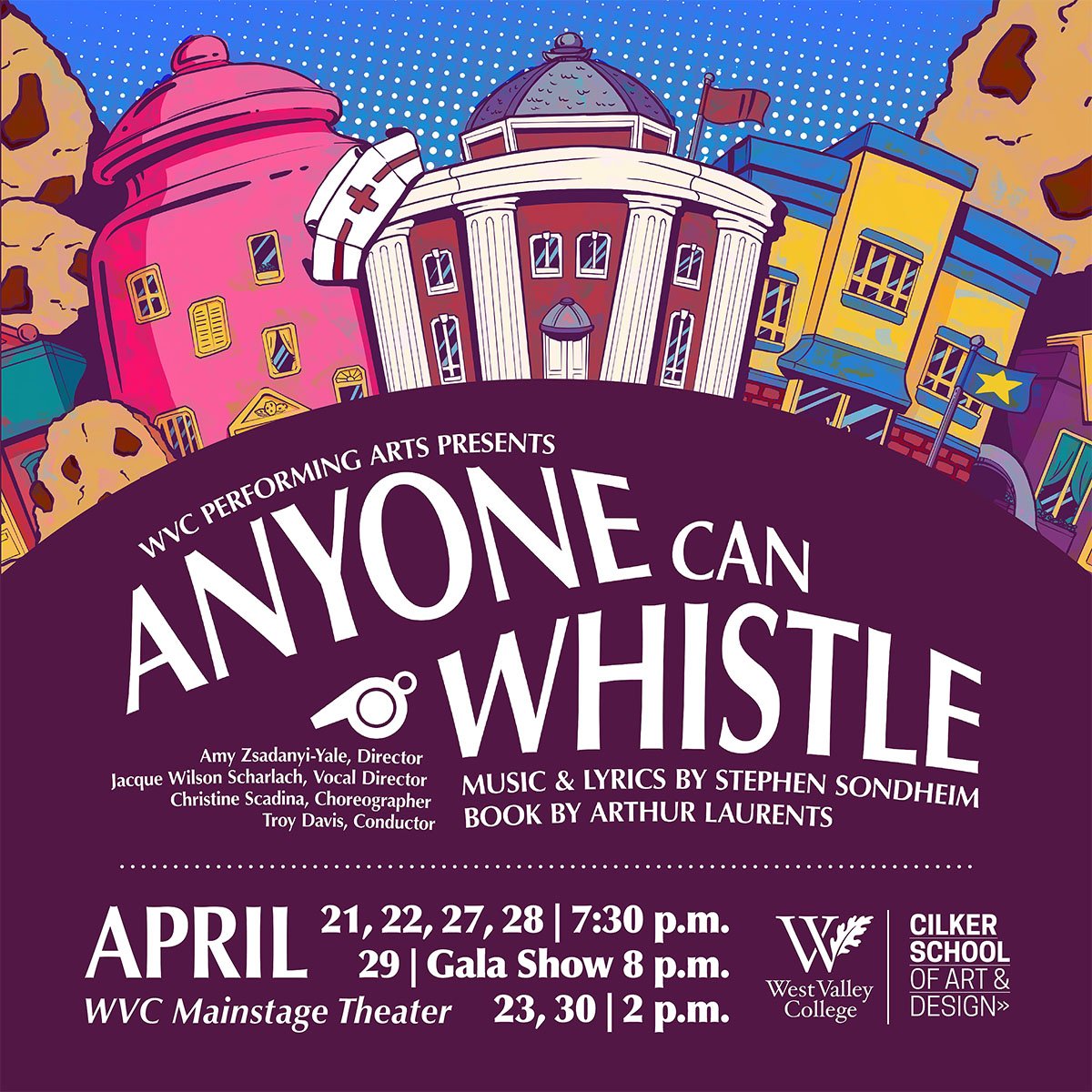 WVMCCDcomms's tweet photo. GET YOUR TICKETS NOW! | WVC Performing Arts Presents Anyone Can Whistle 4/21-4/30 https://t.co/ylBNDN0NRD