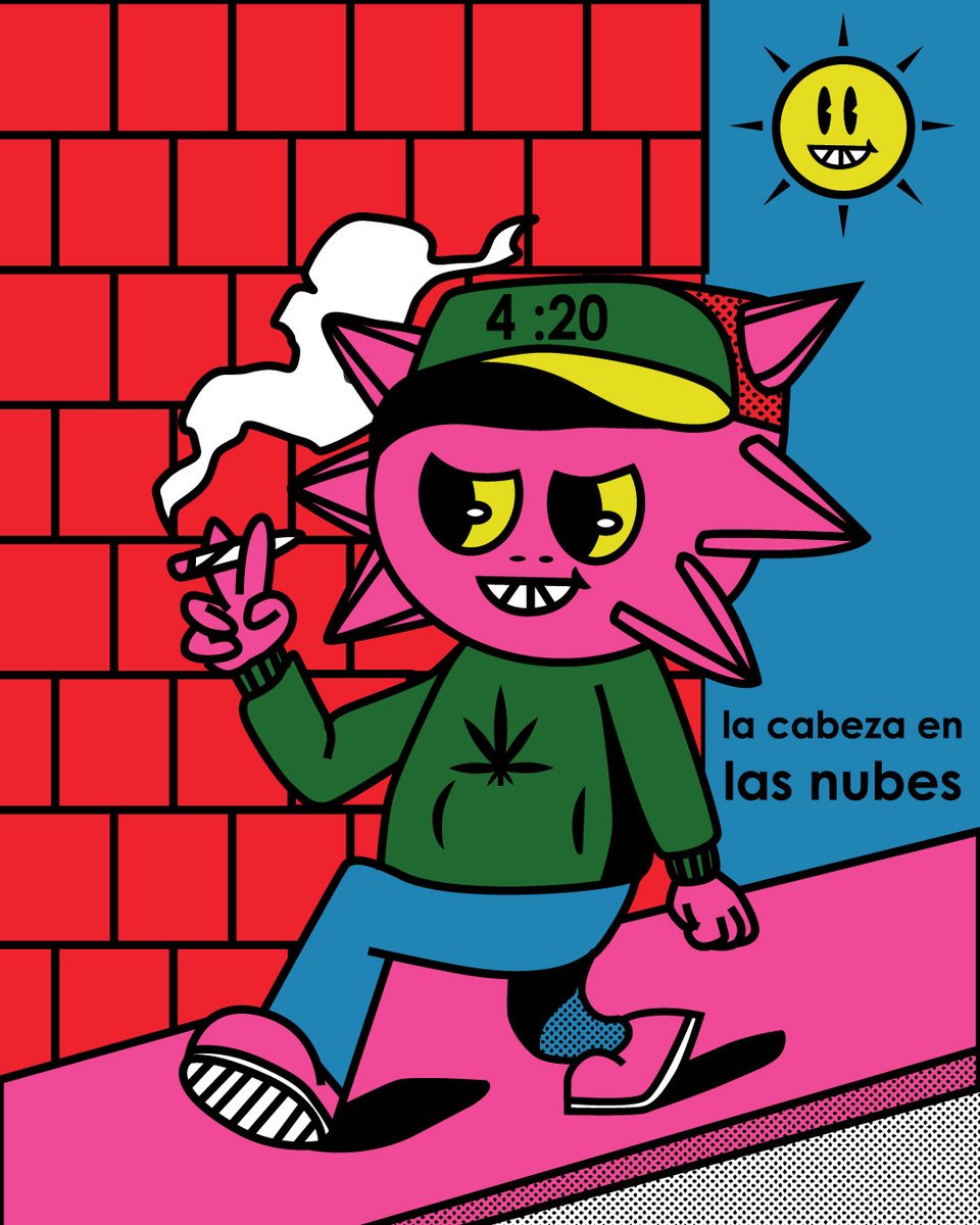 JoeMalabares's tweet photo. La cabeza en las nubes #420day #ilustracion #ajolote https://t.co/yfOv5Heb4C