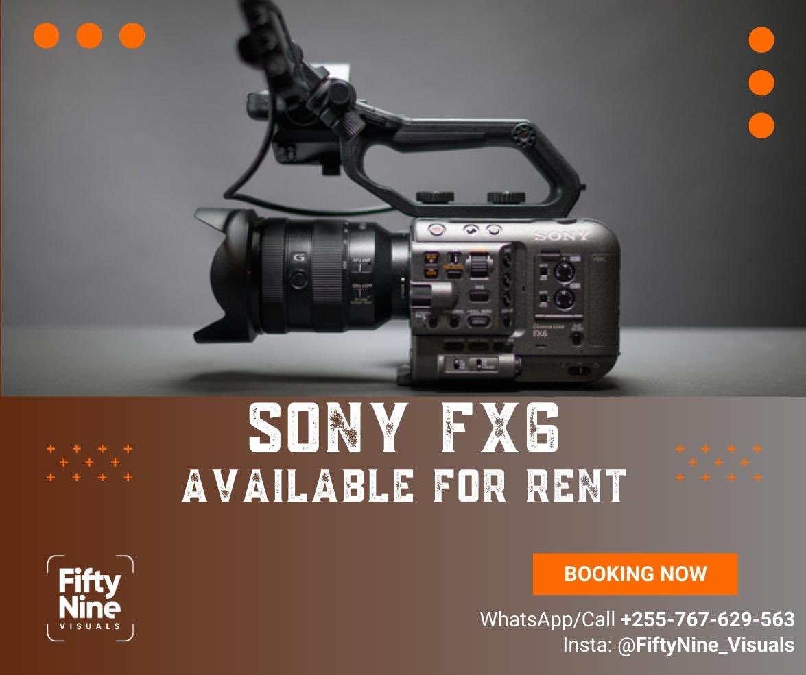 Do you want to capture stunning footage? Rent the Sony FX6 camera today and elevate your video production to the next level. The #SonyFX6 is now available with a full range of accessories. Contact us today via call or WhatsApp to book your rental.

 #Tanzania #Rent #CinemaCamera
