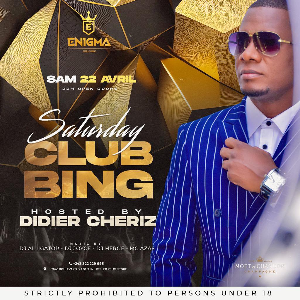 cherizdidier's tweet photo. Le samedi soir a pris une autre coloration à #Kin et à #EnigmaClub 😍😍😍😍
venez l’expérimenter 🎵🔥 avec #DidierCheriz aka #PapaFraise 
⏰ 22h00
📆 22 Avril 2023 https://t.co/YXPwvQ45ya
