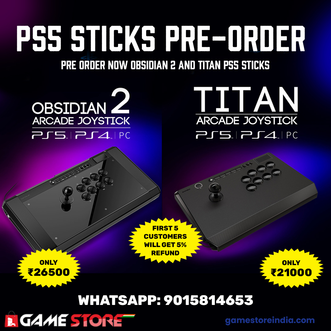 gamestoreind's tweet photo. Pre Order Qanba PS5 arcade sticks
WhatsApp now at 9015814653
Visit: https://t.co/uOBE9MbAU7
#qanba #gamestoreindia https://t.co/C8fuKIb7Qj
