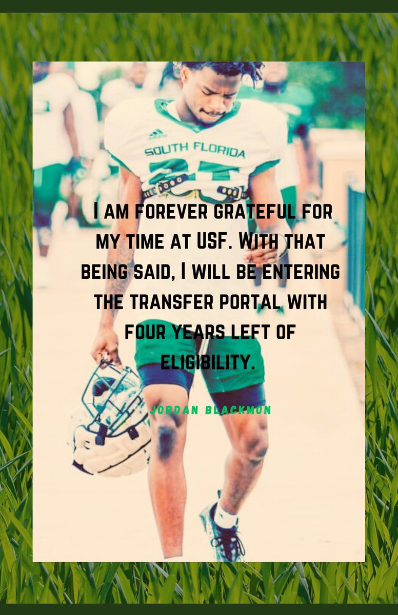 jblack_EG's tweet photo. Thank you USF. I’m officially in the transfer portal with 4 years of eligibility. @EauGallieHC https://t.co/MQmcqLru4K