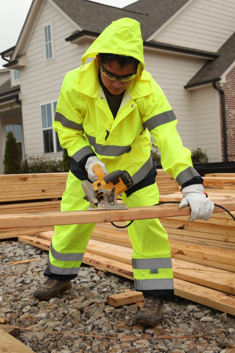 April showers bring May flowers. Stay dry and visible with <a href="/Pyramex/">Pyramex Safety</a> brand hi-vis rainwear. Economically priced. Multiple style options. Sizes up to 5X. Passes AATCC 127 Waterproof Test. ANSI/ISEA 107 - 2015. buff.ly/2HM9Im9