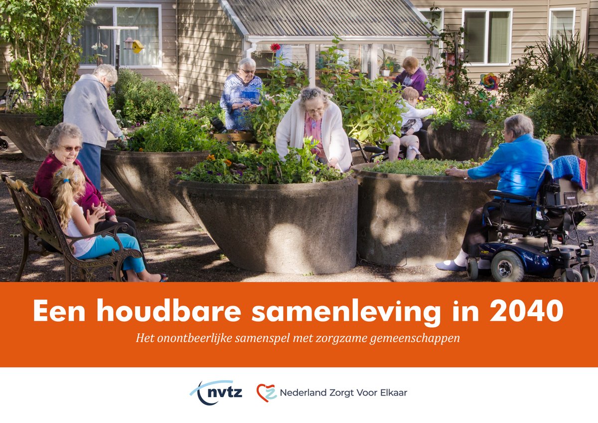 Samen met <a href="/NVTZtoezicht/">NVTZ</a> schreven wij de whitepaper 'Een houdbare samenleving in 2040; het onontbeerlijke samenspel met zorgzame gemeenschappen'. Een levend document over de noodzakelijke transitie naar een nieuwe, zorgzame samenleving. rb.gy/h2js4