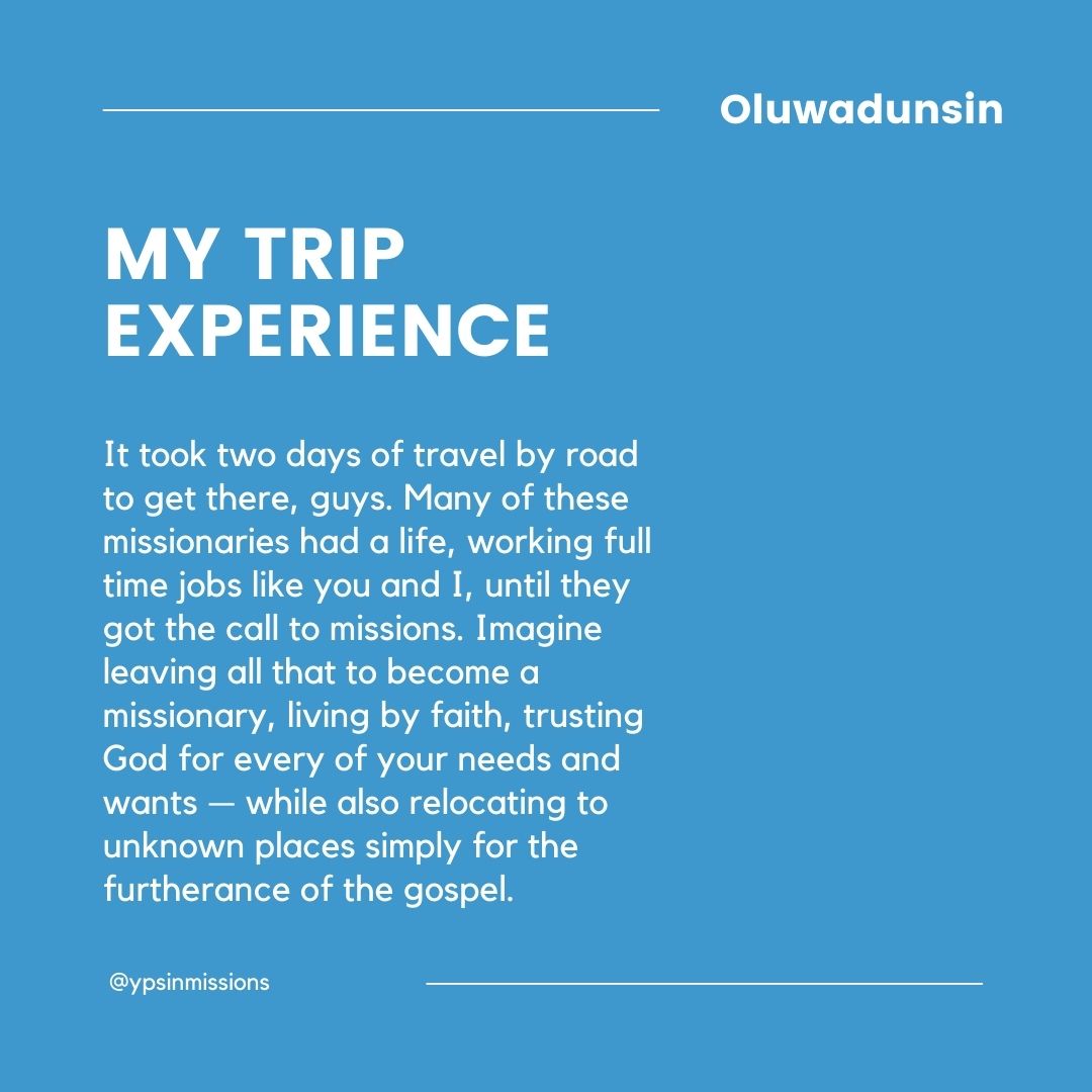 ypsinmissions's tweet photo. The last Easter field trip was amazing and enlightening. Oluwadunsin shares her experience, reminding us to partner urgently with the work of missions in this time.
The harvest truly is plenty! π₯
#YPsInMissions
#MissionsTrip
#FieldTrip
#ForTheLoveOfMissions
#ForTheGospel https://t.co/u3oseg6Cuc