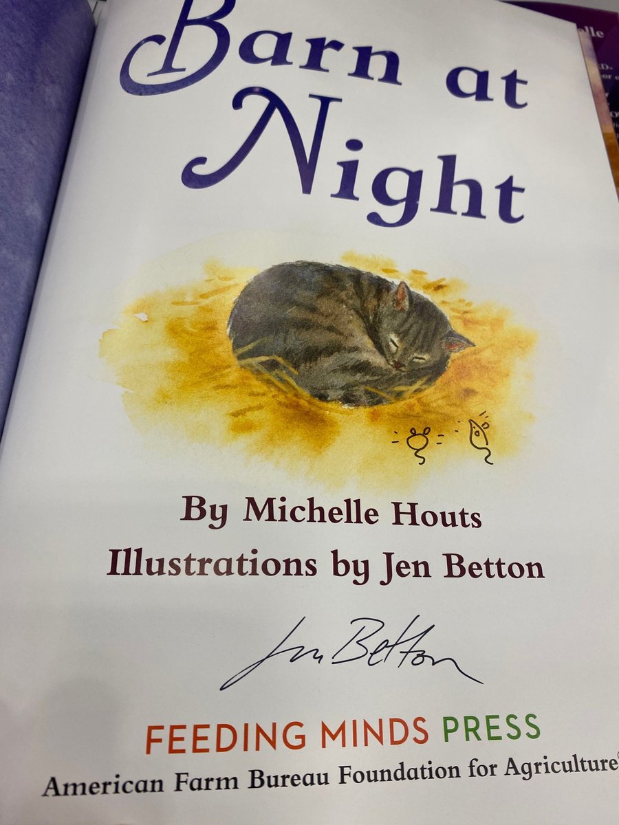 FeedingMndsPrs's tweet photo. #TLA2023  Illustrator @jenbetton has signed some of the copies of BARN AT NIGHT at our booth! Check out all our titles about food, farming, and rural life! Booth 2306. https://t.co/mjunRlASUs