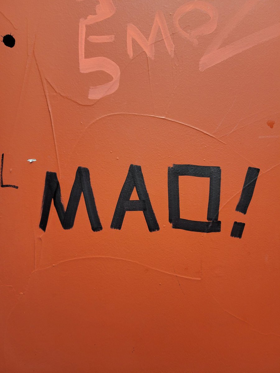 One hobby in the DL is finding this mysterious "MAO!" graffiti around Denton. First one was found near Aura Coffee, second in Rubber Gloves. Where will the Shadow Maoist strike next? 👀