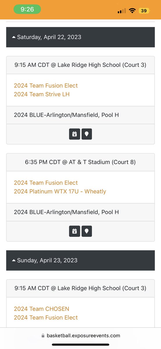 Here is our schedule this weekend for The Heart of Texas! <a href="/Fusionbball/">Team Fusion</a> <a href="/PBRhoops/">Premier Basketball</a>
