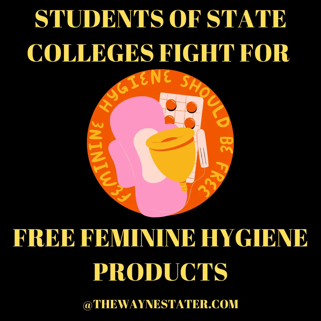 TheStater's tweet photo. College students have been fighting for affordable period care on their own for years, and many are calling for administrators to take over feminine hygiene projects as a student health resource.  https://t.co/Gf9iS0wtzP https://t.co/zK4ijGL5H6