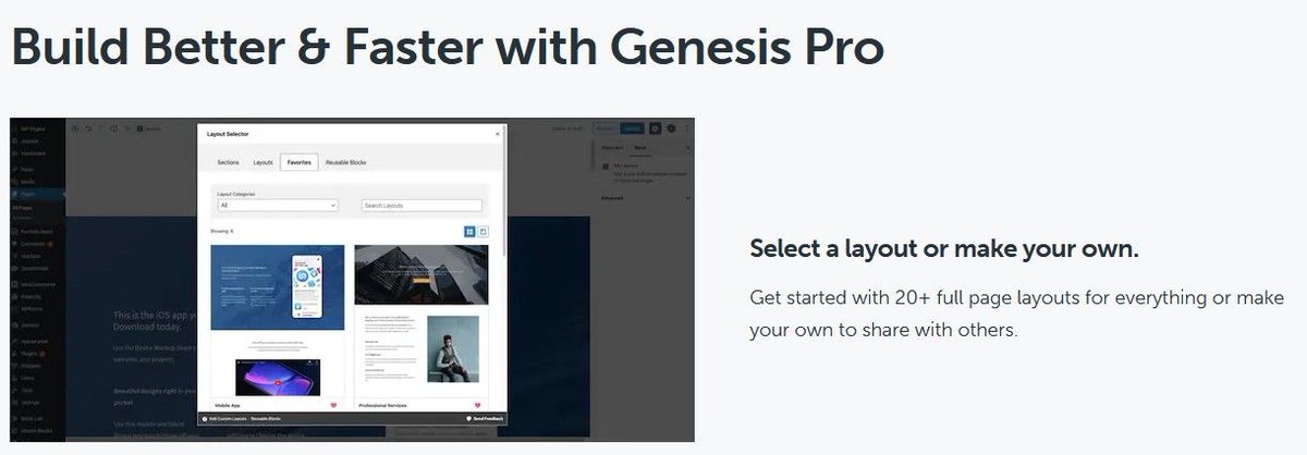 cpureport's tweet image. Create WordPress sites and content quickly with prebuilt content blocks, sections and full page layouts using Genesis Pro! bit.ly/3GZGNde #genesispro #wpengine #premiumthemes #genesisframework