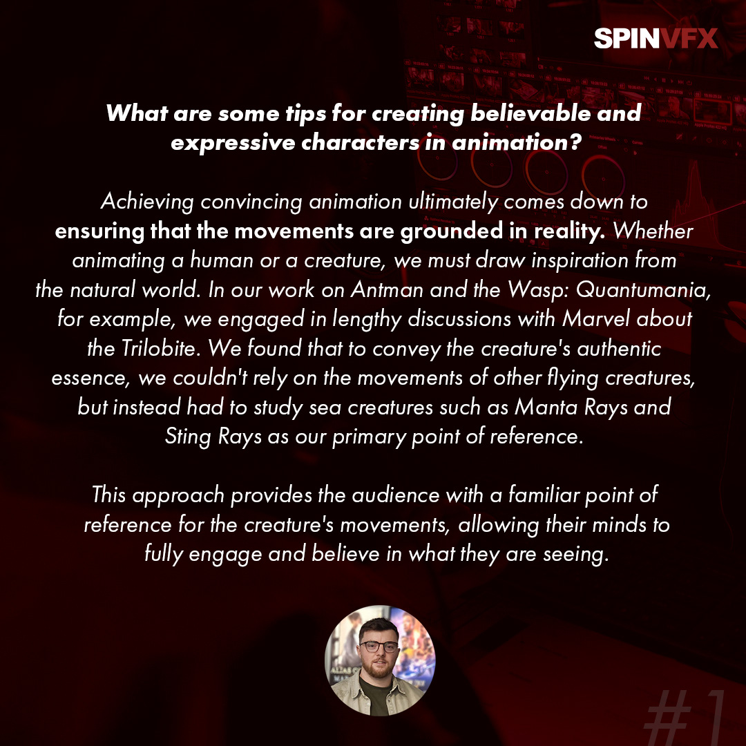 SpinVFX's tweet photo. You asked, we answered! Here’s what our Animation Supervisor, Adam Baker, has to say in answer to your questions about the world of animation in the previous week.
#AMA #Animation #AdamBaker #TeamSpinVFX #VFXLife #ArtOfVFX https://t.co/wHssLi3Lsl
