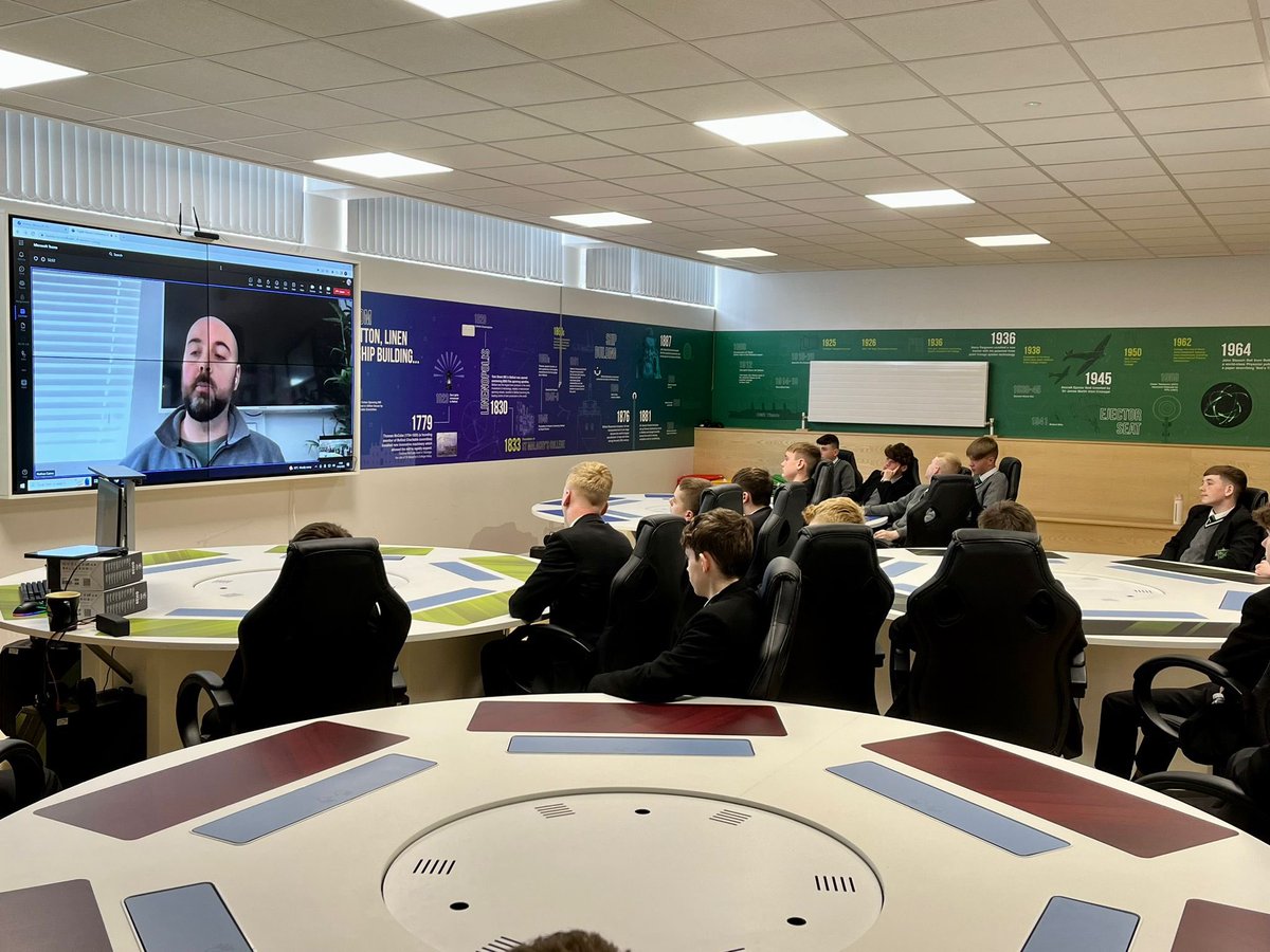 St_Malachys's tweet photo. A sincere thank you to alumnus Nathan Cairns, Head of Intelligent Automation at Kainos. Nathan took the time to speak to some of our Yr10s about his experiences at the College and gave excellent advice regarding FE & apprenticeship opportunities. #smcb #smcbdigitalalumni https://t.co/Rn5DBZHTor