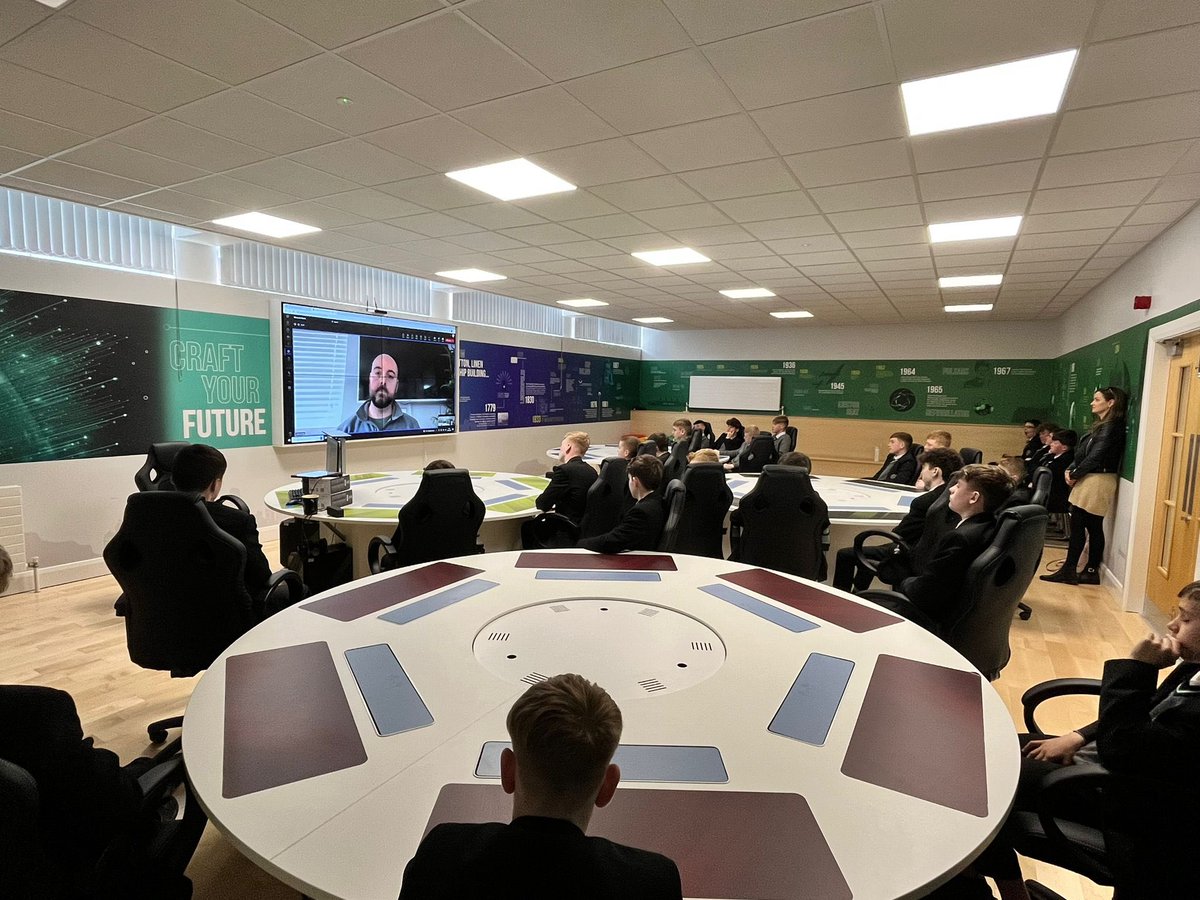 A sincere thank you to alumnus Nathan Cairns, Head of Intelligent Automation at Kainos. Nathan took the time to speak to some of our Yr10s about his experiences at the College and gave excellent advice regarding FE &amp; apprenticeship opportunities. #smcb #smcbdigitalalumni