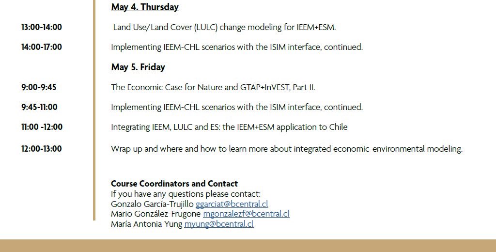DesarrolloSusUC's tweet photo. 📈🌎Curso de Modelamiento Macroeconómico y Capital Natural de @CBChileresearch @the_IDB @IE_UC @DesarrolloSusUC 

Abordará un marco integrado de servicios macroeconómicos y ecosistémicos para explicar cómo la economía afecta el medio ambiente y viceversa.

https://t.co/EsApgLJblk https://t.co/lIyNDjX2uE
