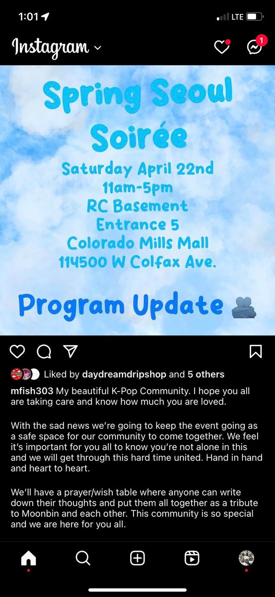 ColoradoKpopper's tweet photo. For anyone in Colorado who needs a safe place to mourn the loss of our precious Moonbin there are two options this weekend. 

Please be safe and don't hesitate to reach out if you need anything https://t.co/4Xs8KXBEs8