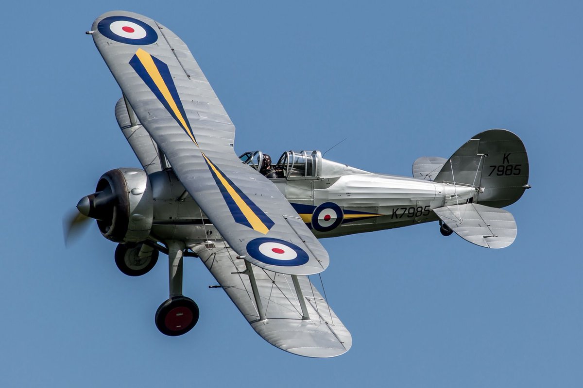pbshakey's tweet image. One of those ‘only at Shuttleworth’ days today… flew a WWI rotary engine (Avro 504K), the RAF’s last biplane fighter (Gloster Gladiator) and the world’s last remaining Sea Hurricane. Training Week complete and looking forward to the Shuttleworth Display Season!
