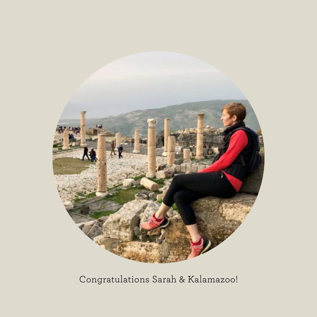 It is with great honor that we commemorate the great achievements of <a href="/kcollege/">Kalamazoo College</a> alumni, Sarah Furhman. Congratulations!