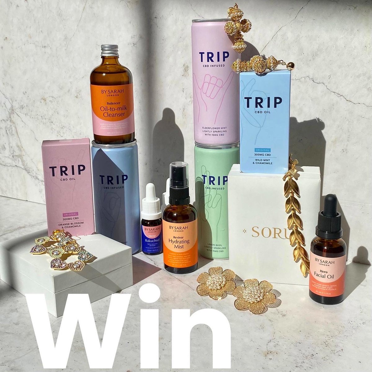 SoruJewellery's tweet photo. Amazing #giveaway going on over on our Instagram account right now. We have teamed up with #TripDrinks &amp; @BYSARAHLONDON for you to #WIN over £550 worth of goodies. Click here to enter: https://t.co/OhCZWaoOuL https://t.co/7Tskv9Knrj