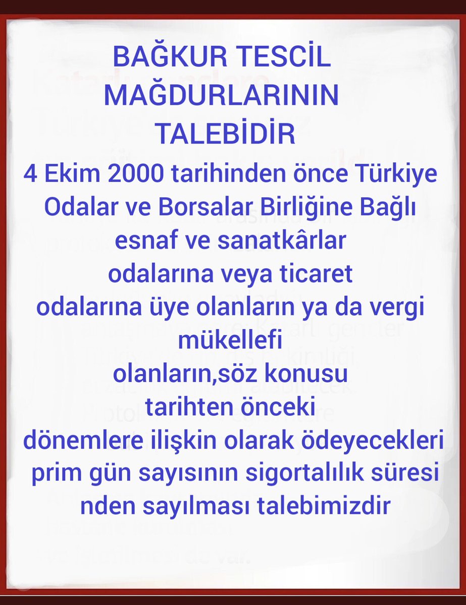 Mustafa__BTM's tweet photo. @RTErdogan #BağkurTescilMağdurları

⚛️C Başkanı R.T Erdoğan'ın katıldığı
⚛️ATO Congresium'da'5'inci Esnaf ve Sanatkarlar Şurası'nda alınan kararların
⚛️Uygulanmasını rica ediyoruz https://t.co/d0g4rH6cqL